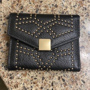 Black w/ Gold studded mini wallet